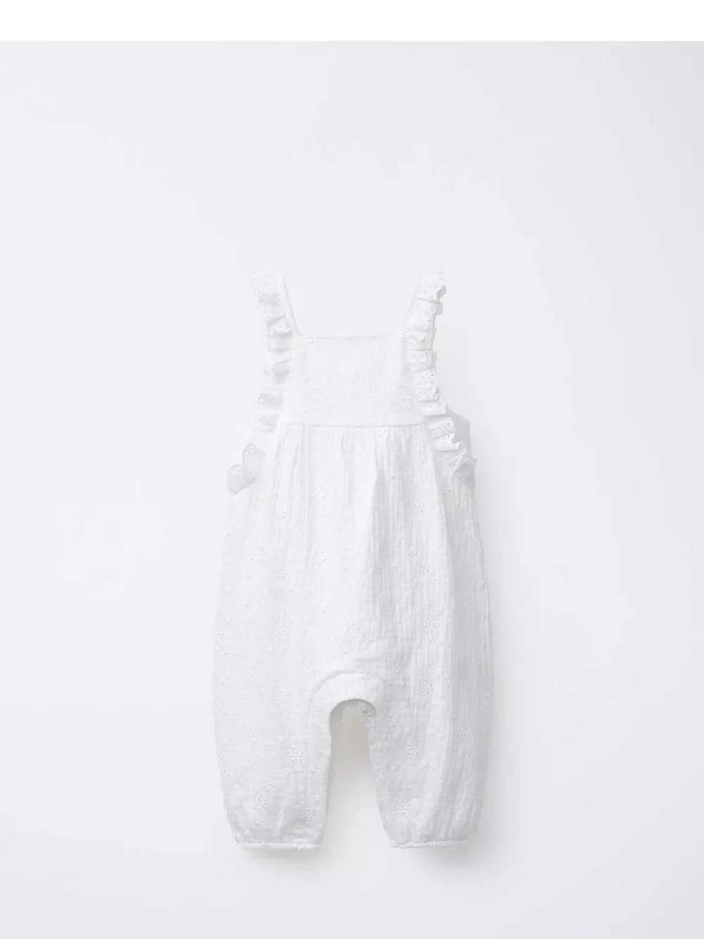 Swiss Embroidered Long Overalls